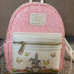 THUMPER BAMBI SEQUINED MINI BACKPACK LOUNGEFLY EUC